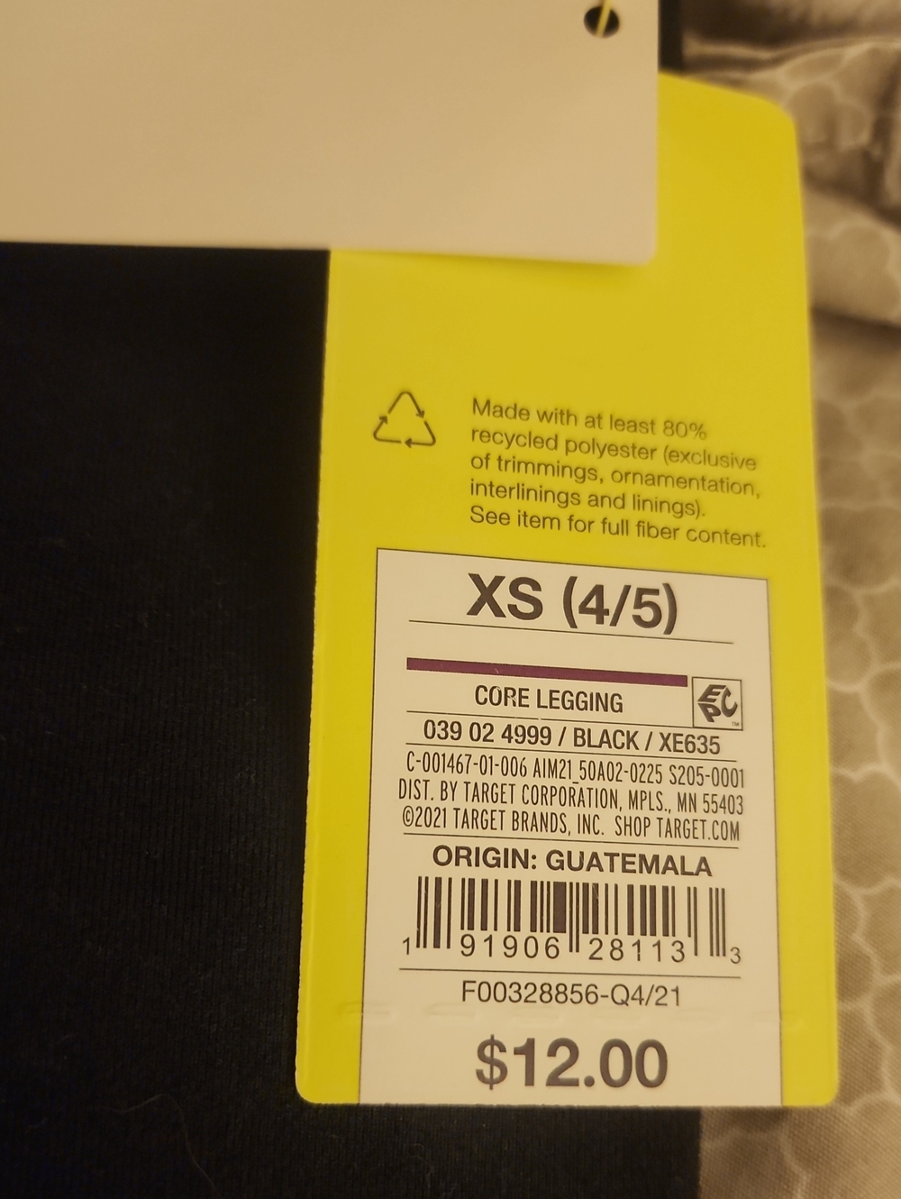 Nwt 3 Prs. Sz XS (4/5) Black Full-Length Leggings - Picture 2 of 4